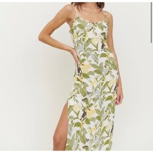 Reformation Cassandra Tropical Midi Slit